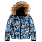 Girls 4-16 So&reg; Heavyweight Faux-fur Trim Puffer Jacket, Size: 10-12, Orange Oth