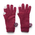 Women's Keds Cable-knit Gloves, Red