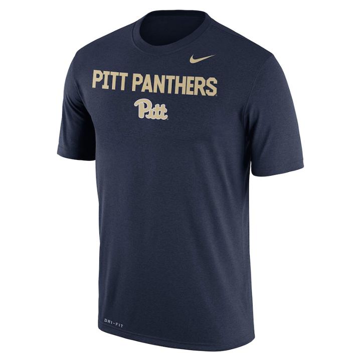 Men's Nike Pitt Panthers Authentic Legend Tee, Size: Xxl, Blue (navy)