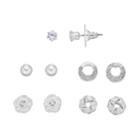 Apt. 9&reg; Flower & Knot Stud Earring Set, Women's, Silver