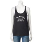 Juniors' The Print Shop Weekend Is Calling Graphic Tank, Girl's, Size: Xl, Black