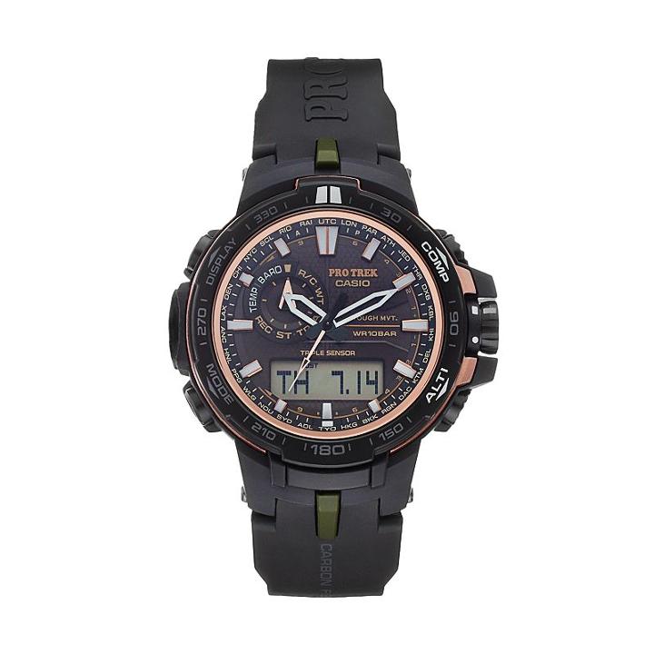 Casio Pro Trek Triple Sensor Digital Atomic Solar Watch - Prw-s6000y-1cr, Men's, Black