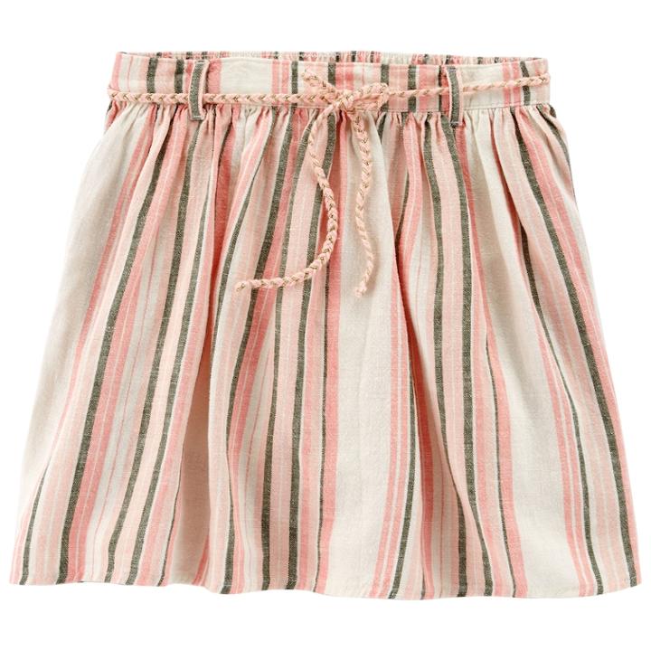 Toddler Girl Carter's Striped Linen Skort, Size: 4t, Blue (wash)