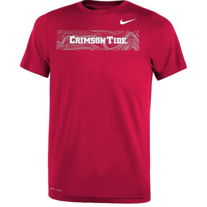 Boys 8-20 Nike Alabama Crimson Tide Legend Sideline Tee, Size: S 8, Red