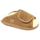 Lamo Women's Suede Peep-toe Wrap Slippers, Teens, Size: Medium, Brown