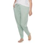Plus Size Sonoma Goods For Life&trade; Pajamas: Jogger Pants, Women's, Size: 2xl, Lt Green