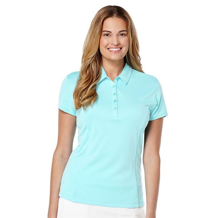 Women's Grand Slam Solid Golf Polo, Size: Xs, Turquoise/blue (turq/aqua)