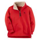 Boys 4-8 Carter's Sherpa Half Zip Fleece Pullover, Size: 7, Red