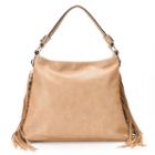 Mellow World Beatrix Slouchy Fringed Hobo, Women's, Beig/green (beig/khaki)