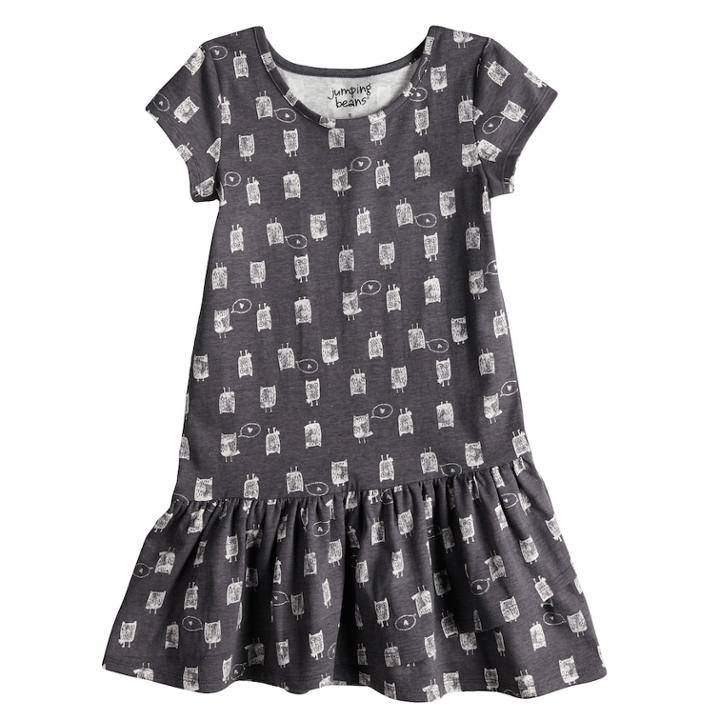 Girls 4-10 Jumping Beans&reg; Tulip Hem Tiered Dress, Size: 6x, Grey