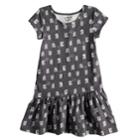 Girls 4-10 Jumping Beans&reg; Tulip Hem Tiered Dress, Size: 6x, Grey