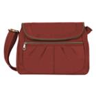 Travelon Anti-theft Signature Flap Compartment Crossbody Bag, Adult Unisex, Red