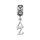 Logoart Sterling Silver Delta Zeta Sorority Symbol Charm, Women's, Grey