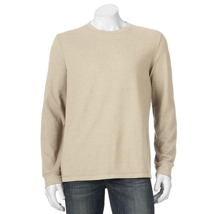 Men's Croft & Barrow&reg; Easy-care Fleece Crewneck Sweatshirt, Size: Xxl, Brown Oth