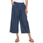 Women's Dana Buchman Wide-leg Capri Jeans, Size: 18, Dark Blue