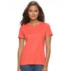 Women's Croft & Barrow&reg; Essential Crewneck Tee, Size: Xl, Med Orange