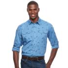 Men's Croft & Barrow&reg; Classic-fit Roll-tab Button-down Shirt, Size: Xxl, Med Purple