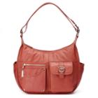 Rosetti Riveting Seams Convertible Hobo Bag, Women's, Med Red