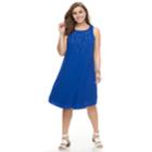 Plus Size Apt. 9&reg; High-low Shift Dress, Women's, Size: 3xl, Blue