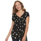Women's Sonoma Goods For Life&trade; Pintuck Tee, Size: Xl, Oxford