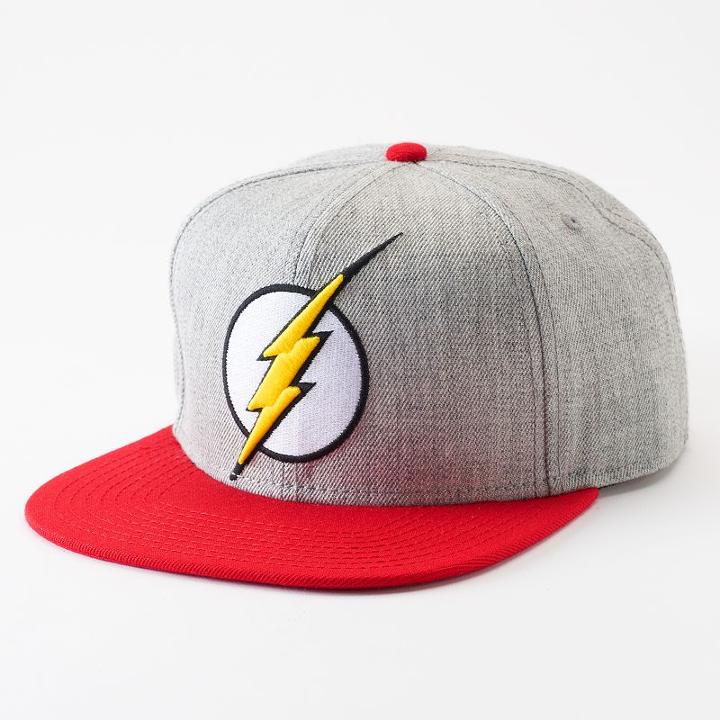 Men's Dc Comics The Flash Snapback Cap, Grey