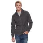 Men's Sonoma Goods For Life&trade; Supersoft Modern-fit Sweater Fleece Shawl-collar Cardigan, Size: Xl, Dark Grey