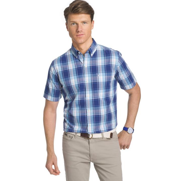 Big & Tall Izod Saltwater Classic-fit Button-down Shirt, Men's, Size: 3xb, Dark Blue