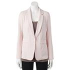Juniors' Candie's&reg; Ruched Sleeve Suiting Blazer, Girl's, Size: Large, Brt Pink