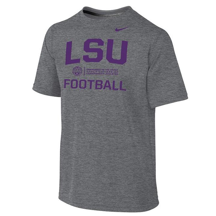 Boys 8-20 Nike Lsu Tigers Legend Lift Dri-fit Tee, Boy's, Size: M(10-12), Grey Other