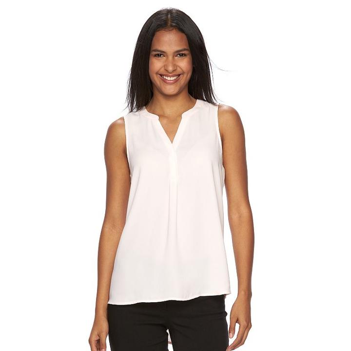 Women's Apt. 9&reg; Sleeveless Popover Top, Size: Large, Brt Pink