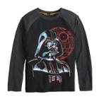 Boys 4-8 Star Wars A Collection For Kohl's Darth Vader Death Star Glow In The Dark Raglan Tee, Size: 4, Black