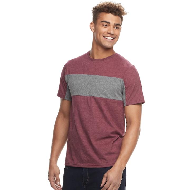 Men's Urban Pipeline&reg; Chest Panel Tee, Size: Medium, Red