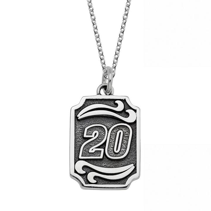Insignia Collection Nascar Matt Kenseth Stainless Steel 20 Pendant, Women's, Size: 18, Grey