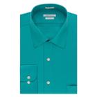 Big & Tall Van Heusen Regular-fit Solid Lux Sateen No-iron Spread-collar Dress Shirt, Men's, Size: 18.5 32/3b, Med Green