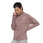 Women's Nike Pacer Long Sleeve 1/2-zip Running Top, Size: Medium, Dark Beige
