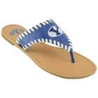 Women's Byu Cougars Stitched Flip-flops, Size: 10, Blue (navy)