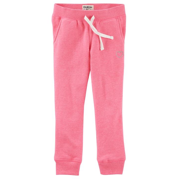 Girls 4-12 Oshkosh B'gosh&reg; Jogger Pants, Size: 7, Pink