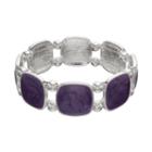 Purple Square Stretch Bracelet, Women's