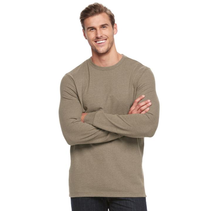 Big & Tall Croft & Barrow&reg; Classic-fit Crewneck Tee, Men's, Size: L Tall, Med Brown