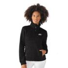 Women's Philadelphia Eagles Quarter-zip Fleece Jacket, Size: Large, Black