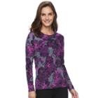 Women's Croft & Barrow&reg; Classic Crewneck Tee, Size: Medium, Drk Purple