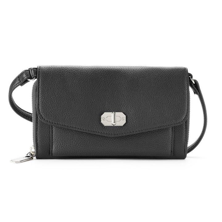 Rosetti Hex Lock Mini Crossbody Bag, Women's, Black