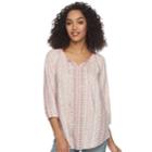 Women's Sonoma Goods For Life&trade; Smocked Challis Top, Size: Xxl, Light Pink