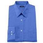 Men's Croft & Barrow&reg; Slim-fit Solid No Iron Point Collar Dress Shirt, Size: 17.5-32/33, Blue