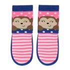 Baby Girl Jumping Beans&reg; Monkey Striped Slipper Socks, Size: 2-4, Multicolor
