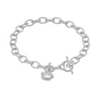 Dayna U Sterling Silver Penn State Nittany Lions Charm Toggle Bracelet, Women's, Size: 8, Grey