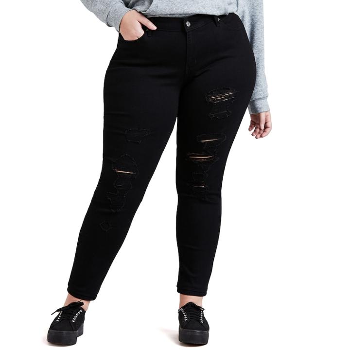 Plus Size Levi's&reg; 711 Skinny Jeans, Women's, Size: 25 - Regular, Black