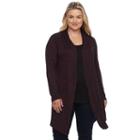 Plus Size Apt. 9&reg; Split-back Cardigan, Women's, Size: 2xl, Red