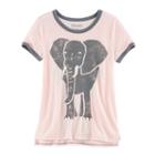 Girls 7-16 & Plus Size Mudd&reg; Ringer Graphic Tee, Size: 12 1/2, Pink
