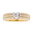 14k Gold 1 Carat T.w. Igl Certified Diamond Princess Cut Engagement Ring, Women's, Size: 5, White